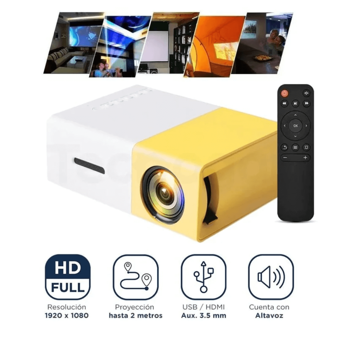 Mini 80P - Proyecta las imágenes y videos de cualquier dispositivo donde quieras