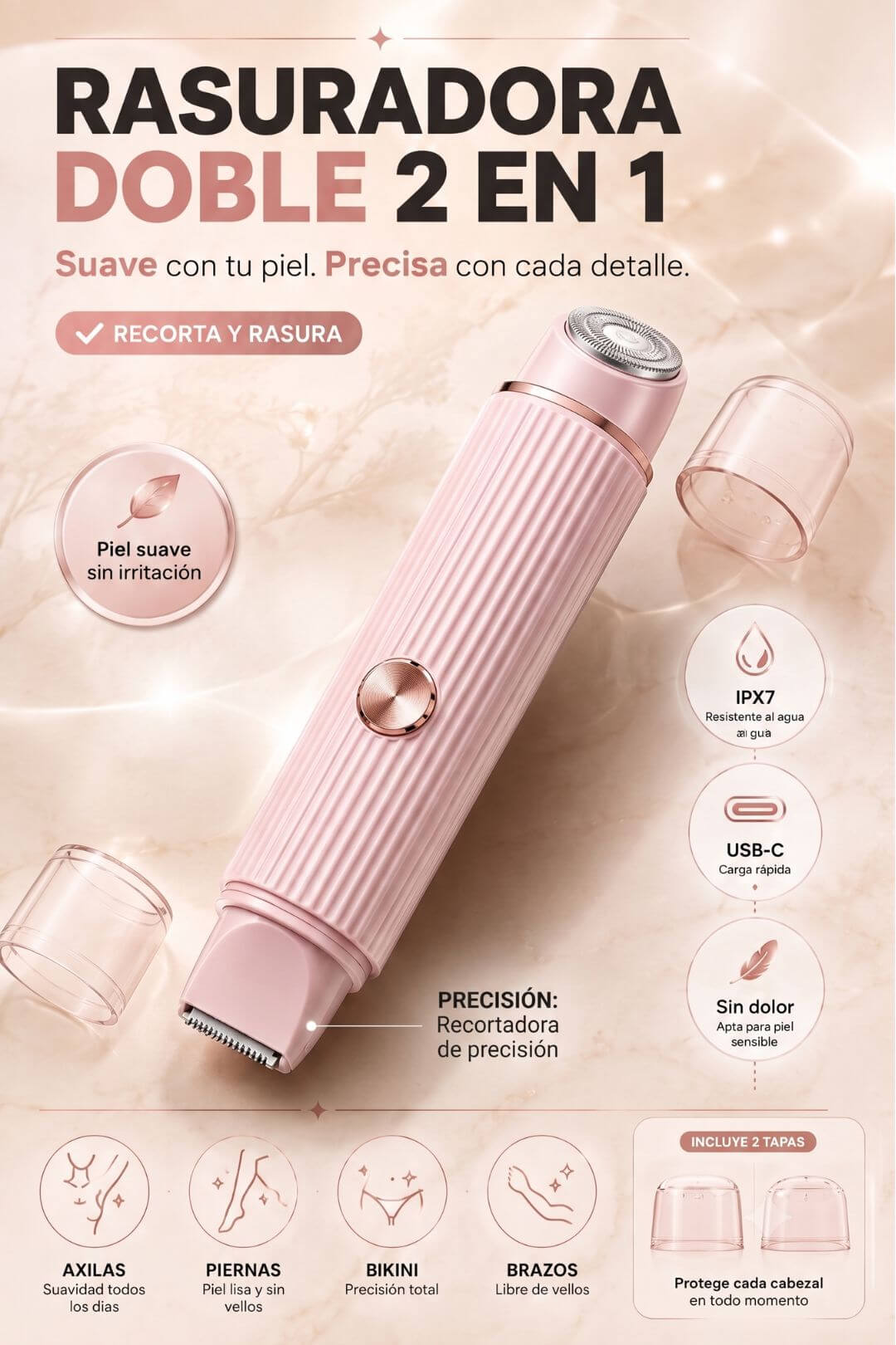 DobleCut - La rasuradora para todo el cuerpo que no lastima